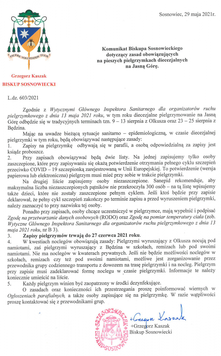 komunikatbiskupapielgrzymka2021